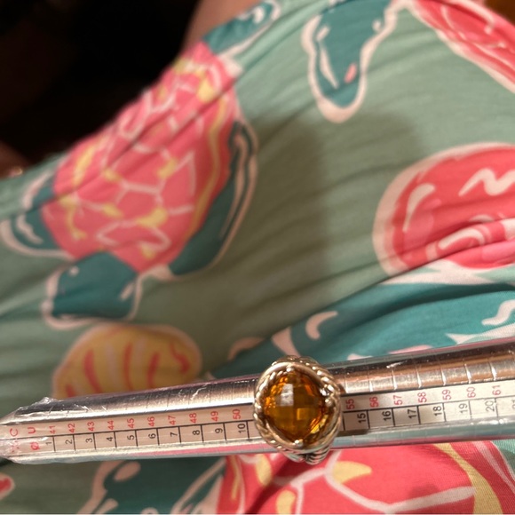 David Yurman vintage sterling silver infinity cable band topaz size 6 3/4 - Picture 7 of 14